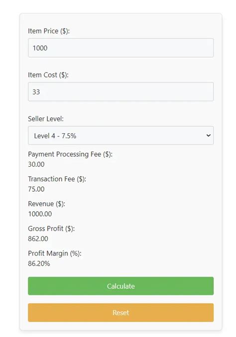 stockx fees calculator